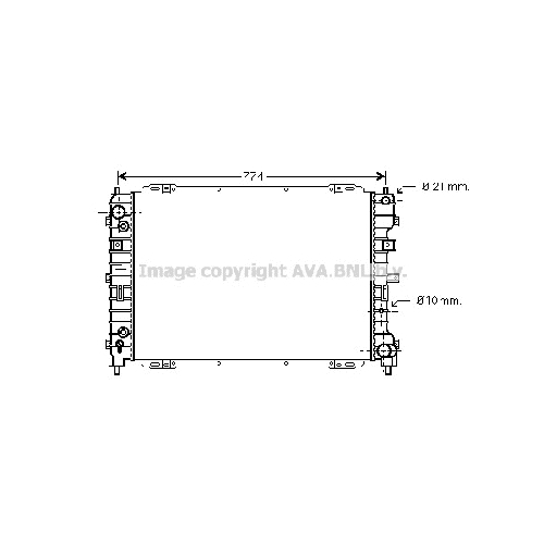 Радиатор охл. ДВС MAZDA TRIBUTE (2.0i 16V 01-04) P700*448*26 (A.KL+/-)