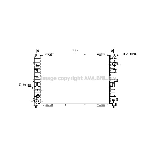 Радиатор охл. ДВС MAZDA TRIBUTE (3.0i V6 01-04) P700*448*26 (A.KL+/-)