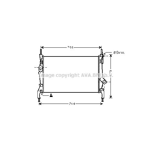 Радиатор охл. ДВС FORD TRANSIT ( ALL 04/06-) P670*380*26 (M/KL-)
