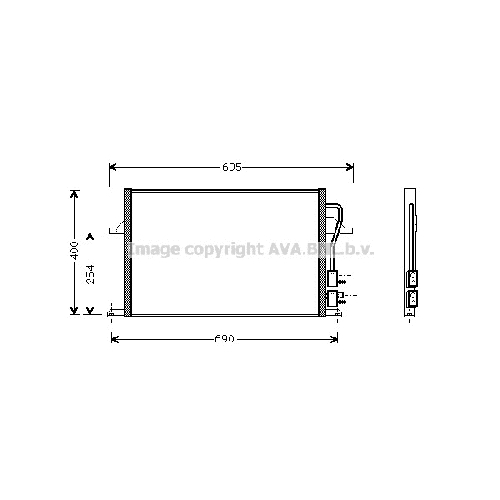 Радиатор кондиционера FORD MONDEO ( 2.0-16V,2.5v6,1.8TD 96-) P540*382*20 (M/A)