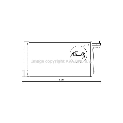 Радиатор кондиционера FORD C-MAX (1.0-1.6i, 2.0TDCi 10/10-) P675*368*16
