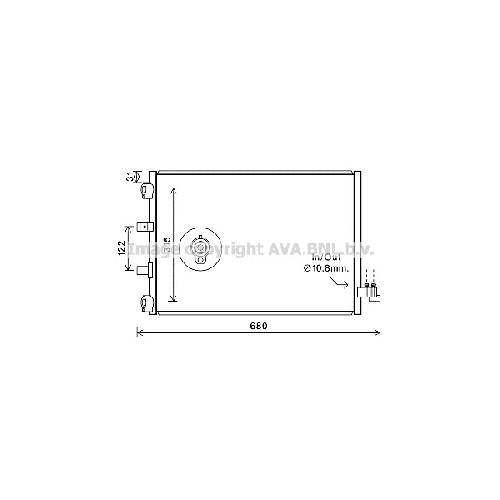 Радиатор кондиционера FORD C-MAX (1.0-1.6i, 1.6TDCi 01/11-) P550*375*16