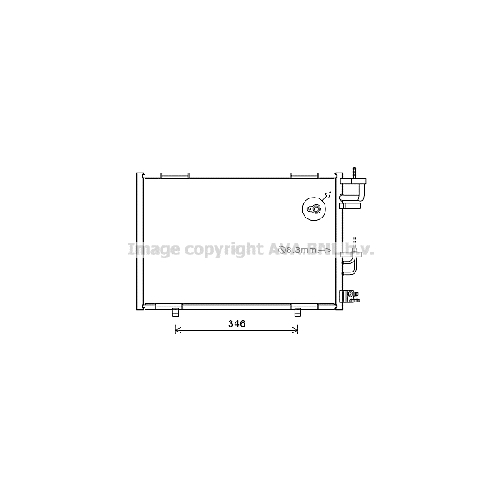 Радиатор кондиционера FORD FIESTA (1.25-1.6i, 1.4TDCi 07/11-08/12) P533*350*16 (M/A)