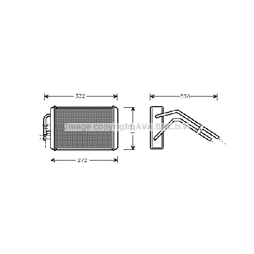 Радиатор печки FORD TRANSIT (94-00) P245*150*50 (KL+)