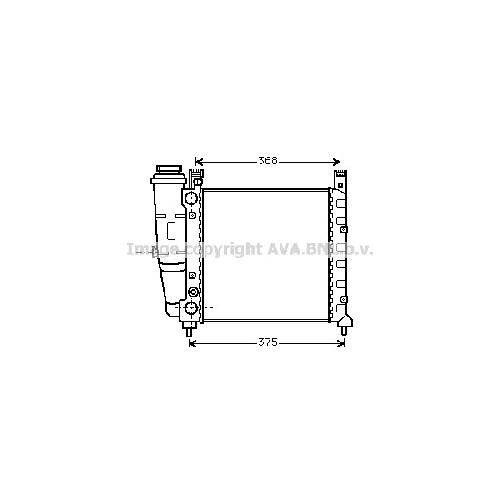 Радиатор охл. ДВС FIAT UNO ( 0.9 83-93) P304*322*30 (M/KL-)