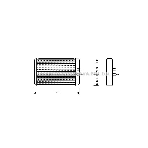 Радиатор печки CITROEN JAMPER (05/98-) P300*200*32
