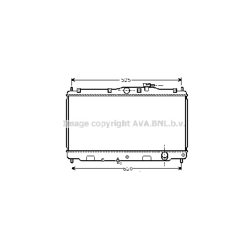Радиатор охл. ДВС HONDA ACCORD (2.0-2.3 89-98) P667*350*16 (M.KL+/-)