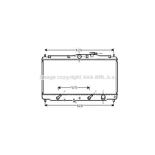 Радиатор охл. ДВС HONDA ACCORD (2.0-2.3 89-98) P667*350*16 (A.KL+/-)