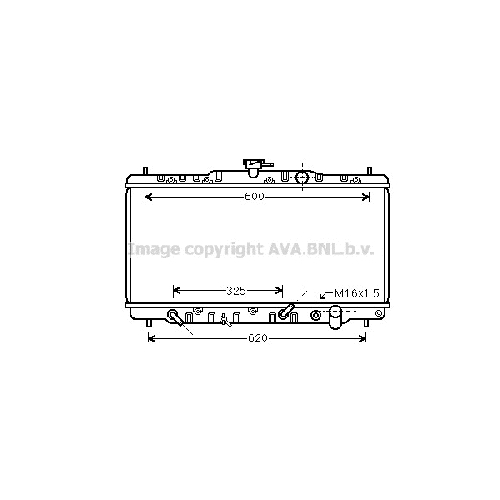 Радиатор охл. ДВС HONDA ACCORD (2.0i 1985-89) P668*325*32 (A.KL+/-)