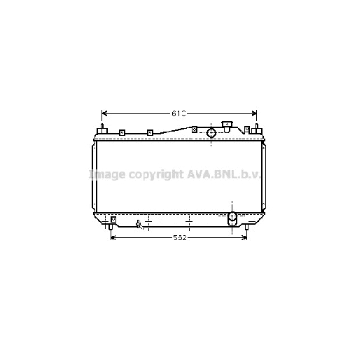 Радиатор охл. ДВС HONDA CIVIC (1.7I-16V,05/01-) P658*350*16 (M.KL+/-)