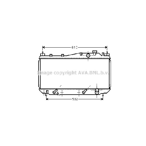 Радиатор охл. ДВС HONDA CIVIC (1.7I-16V,01/01-) P658*350*16 (A.KL+/-)