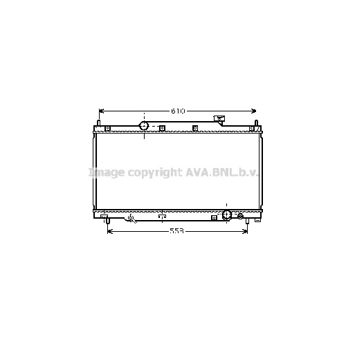 Радиатор охл. ДВС HONDA CIVIC (2.0 04/01-08/05) P658*350*16 (M.KL+/-)