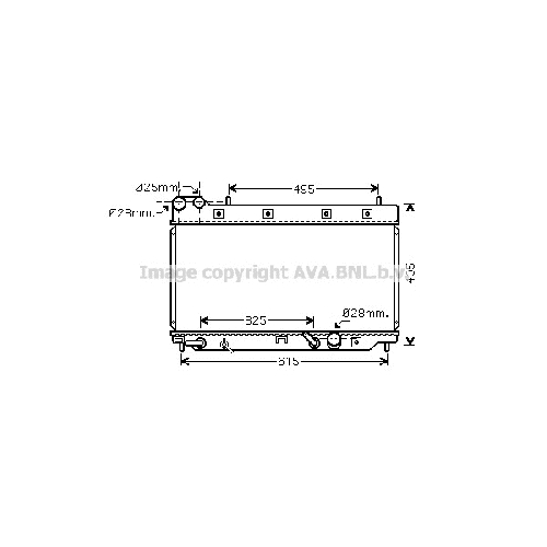 Радиатор охл. ДВС HONDA JAZZ (1.3 01/04-) P650*325*16 (A.KL+/-)