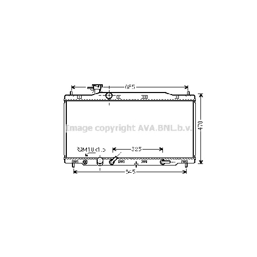 Радиатор охл. ДВС HONDA CR-V (2.0i 10/2006- ) P728*400*26 (A.KL+/-)