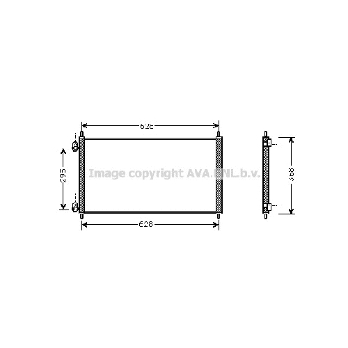 Радиатор кондиционера HONDA ACCORD (3.0 i-24V 01/98-) P615*338*16 (A)
