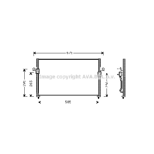 Радиатор кондиционера HYNDAI H100/H200 ( ALL 07/97-) P588*394*22 (M/A)