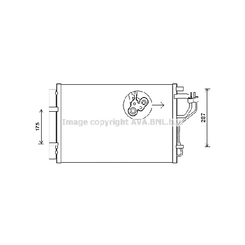 Радиатор кондиционера HYNDAI ELANTRA (1.4i-2.0i 01/11-) P555*385*17