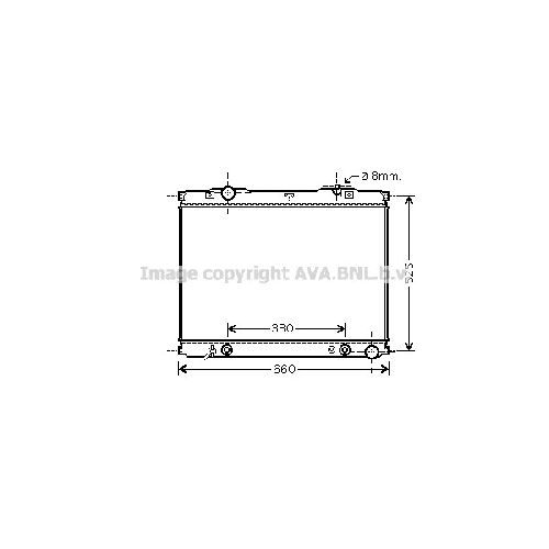 Радиатор охл. ДВС KIA SORENTO ( All 07/02-) P649*470*26 (A.KL+/-)