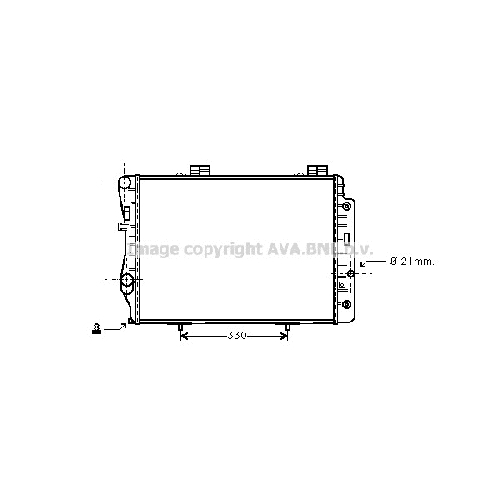 Радиатор охл. ДВС MERCEDES W202 (2.8 93-97) P615*422*42 (A.KL+/-)