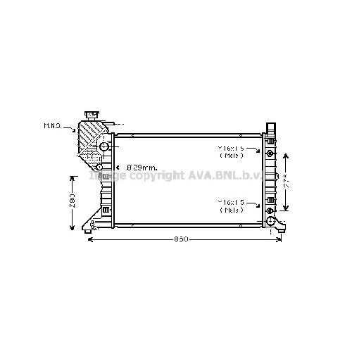 Радиатор охл. ДВС MERCEDES SPRINTER ( ALL 01/00- ) P680*408*42 (A.KL+/-)