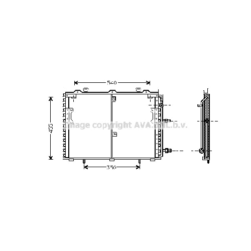 Радиатор кондиционера MERCEDES 140 (3.0-6.0i 91-98) P600*460*25
