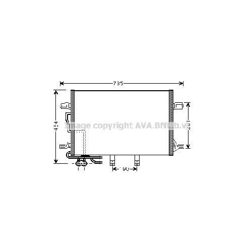 Радиатор кондиционера MERCEDES W211 ( All 04/02-) P590*440*16 (M/A)