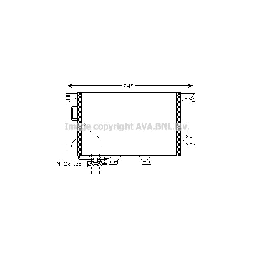 Радиатор кондиционера MERCEDES W203 (1.8-5.4i, 2.2 CDI 04-) P590*375*16 (M/A)