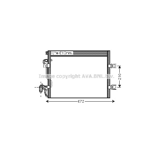 Радиатор кондиционера MERCEDES W211 ( ALL 09/05-) P580*480*16 (M/A)