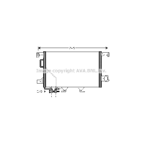 Радиатор кондиционера MERCEDES W203 (1.8-5.4i, 2.2 CDI 04-) P590*375*16 (M/A)