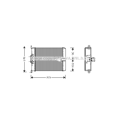 Радиатор печки MERCEDES W140 P237*218*42