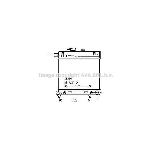 Радиатор охл. ДВС MERCEDES W202 (1.8-2.3 93-) P435*365*32 (A.KL-)