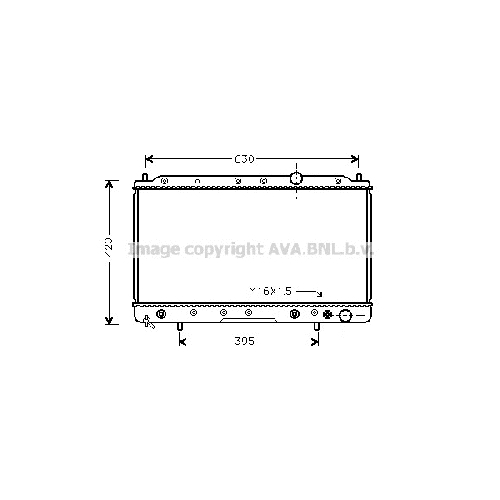 Радиатор охл. ДВС MITSUBISHI ECLIPCE (2.0 89- ) P668*350*32 (A.KL+/-)