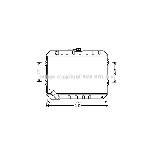 Радиатор охл. ДВС MITSUBISHI PAJERO (3.0I 1988-1994) P598*425*32 (M.KL+/-)