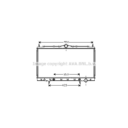 Радиатор охл. ДВС MITSUBISHI ECLIPCE (2.0i T 95-10/00 ) P678*350*32 (A.KL+/-)