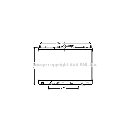 Радиатор охл. ДВС MITSUBISHI SPASE WAGON (2.4i 10/98-03) P714*450*26 (M.KL+/-)