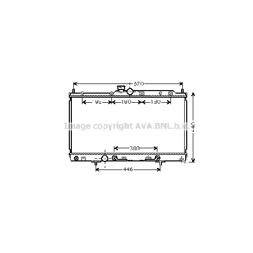 Радиатор охл. ДВС MITSUBISHI LANCER ( 1.6-2.0 01-) P690*375*16 (A.KL+/-)