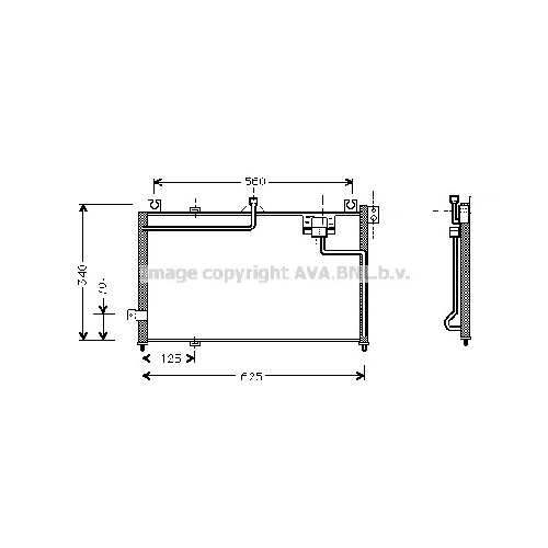 Радиатор кондиционера MAZDA 323 (ALL usa система 95-98) P600*297*20 (M/A)