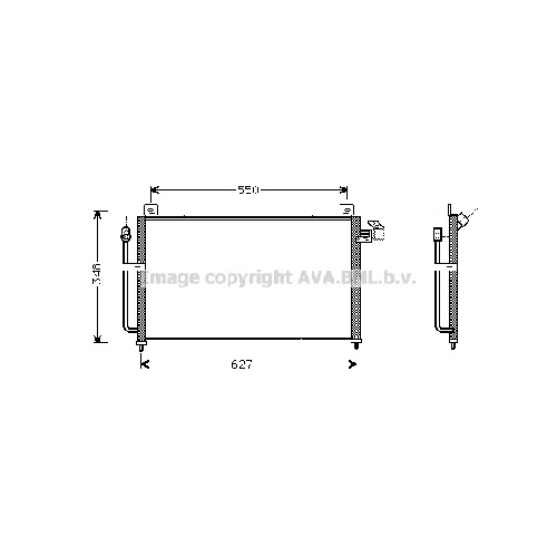 Радиатор кондиционера MAZDA 323 (1.4-2.0i 09/98- ) P600*300*20 (M/A)
