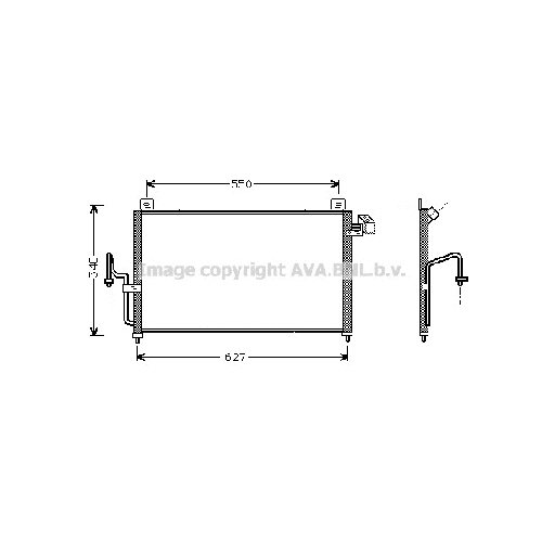 Радиатор кондиционера MAZDA 323 (1.4-2.0i,2.0D 09/98- ) P600*330*20 (M/A)