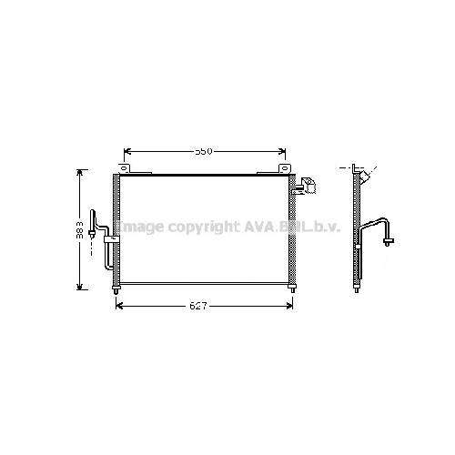 Радиатор кондиционера MAZDA PREMACY (Benzine 03/99- ) P600*344*20 (M/A)