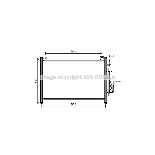 Радиатор кондиционера MAZDA 2 ( All 07/07-) P570*335*16 (M/A)