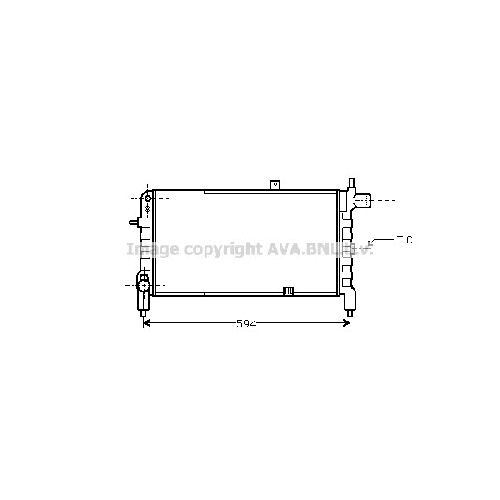 Радиатор охл. ДВС OPEL CORSA (1.2i-1.4 85-93) P530*230*34 (M)