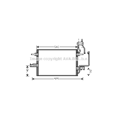 Радиатор кондиционера OPEL MERIVA (1.4-1.8i, 1.7DTi 04/03-) P504*364*18 (M/A)