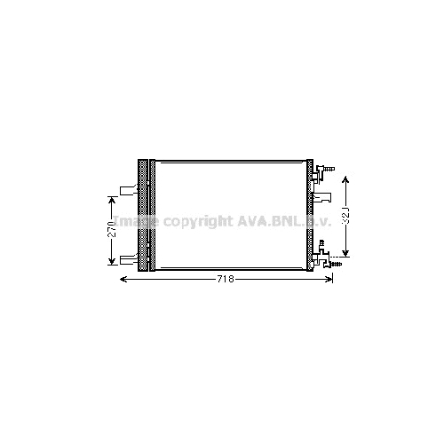 Радиатор кондиционера OPEL ASTRA (1.4-1.6i, 1.3-1.7CDTi 05/09-) P540*395*16 (M/A)