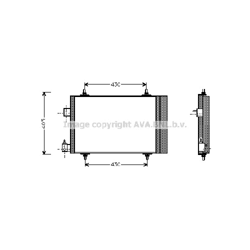 Радиатор кондиционера CITROEN XSARA (1.8-2.0i, Hdi / ALL / 2.0Hdi 99-) P520*362*16