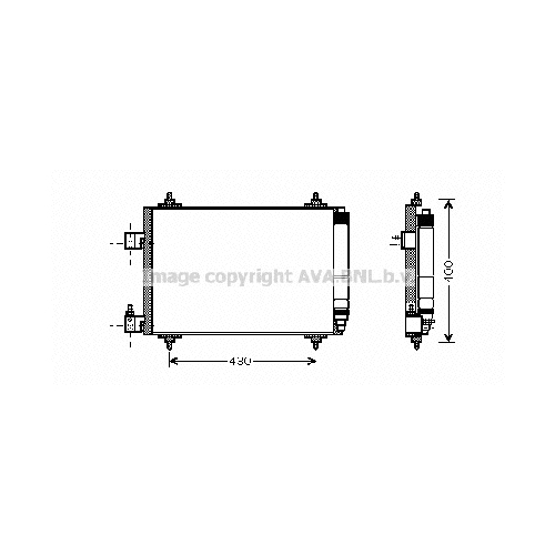 Радиатор кондиционера CITROEN C5 (1.8-3.0i,1.6-2.2HDI 03/04-) P515*365*16 (M/A)