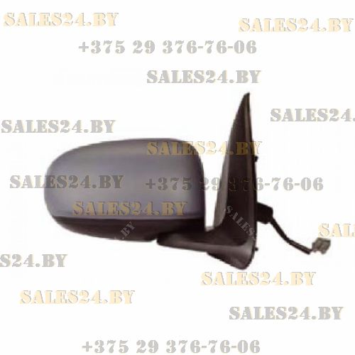 Зеркало в сборе правое электрическое, выпуклое, грутнованное NISSAN ALMERA N16 2000-2006 | PATRON / Китай