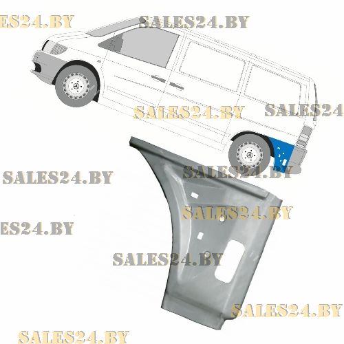 Задняя часть акри заднего левого крыла MERCEDES VITO W638 1996-2003 | POLCAR / Польша