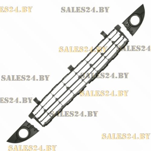 Решетки переднего бампера комплект 3 шт RENAULT SCENIC 2006-2009 | POLCAR / Польша