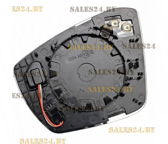 Зеркальный элемент правый выпукл., с обогревом верхний (функц. side assist) SKODA OCTAVIA 2013-2020 / VW T-ROC 2017-2022 | POLCAR / Польша